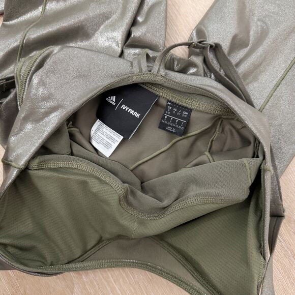 Women’s Adidas Ivy Park Beyoncé V Neck Metallic Cat Suit Size Small - Picture 12 of 12